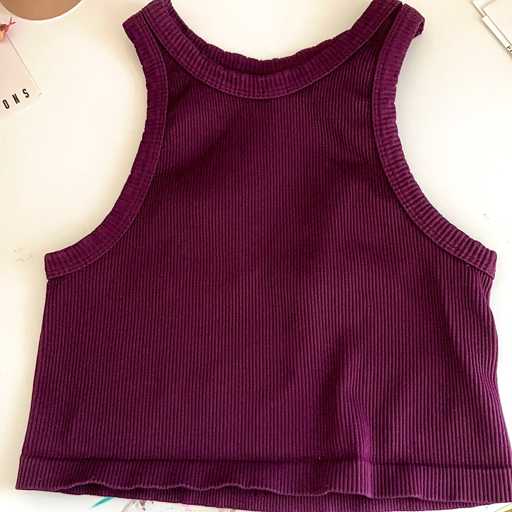 RSQ High Neck Seamless Crop Tank Top